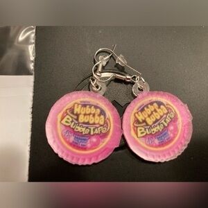 4/$25 Hubba Bubba Bubbletape bubble gum dangle earrings. NWOT. Super adorbs 😍